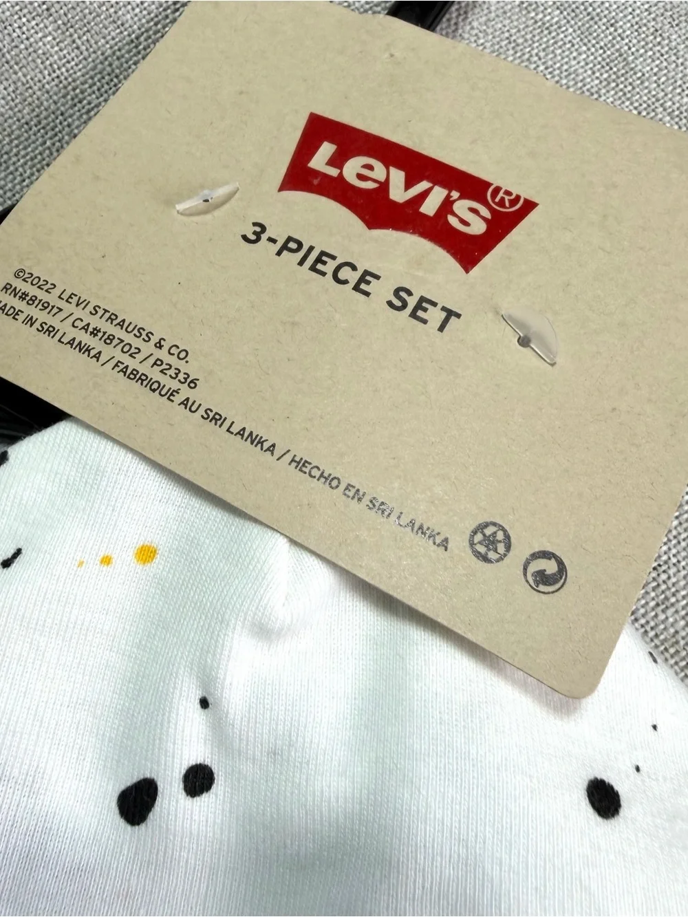 Levi's White Baby 3-Piece Set